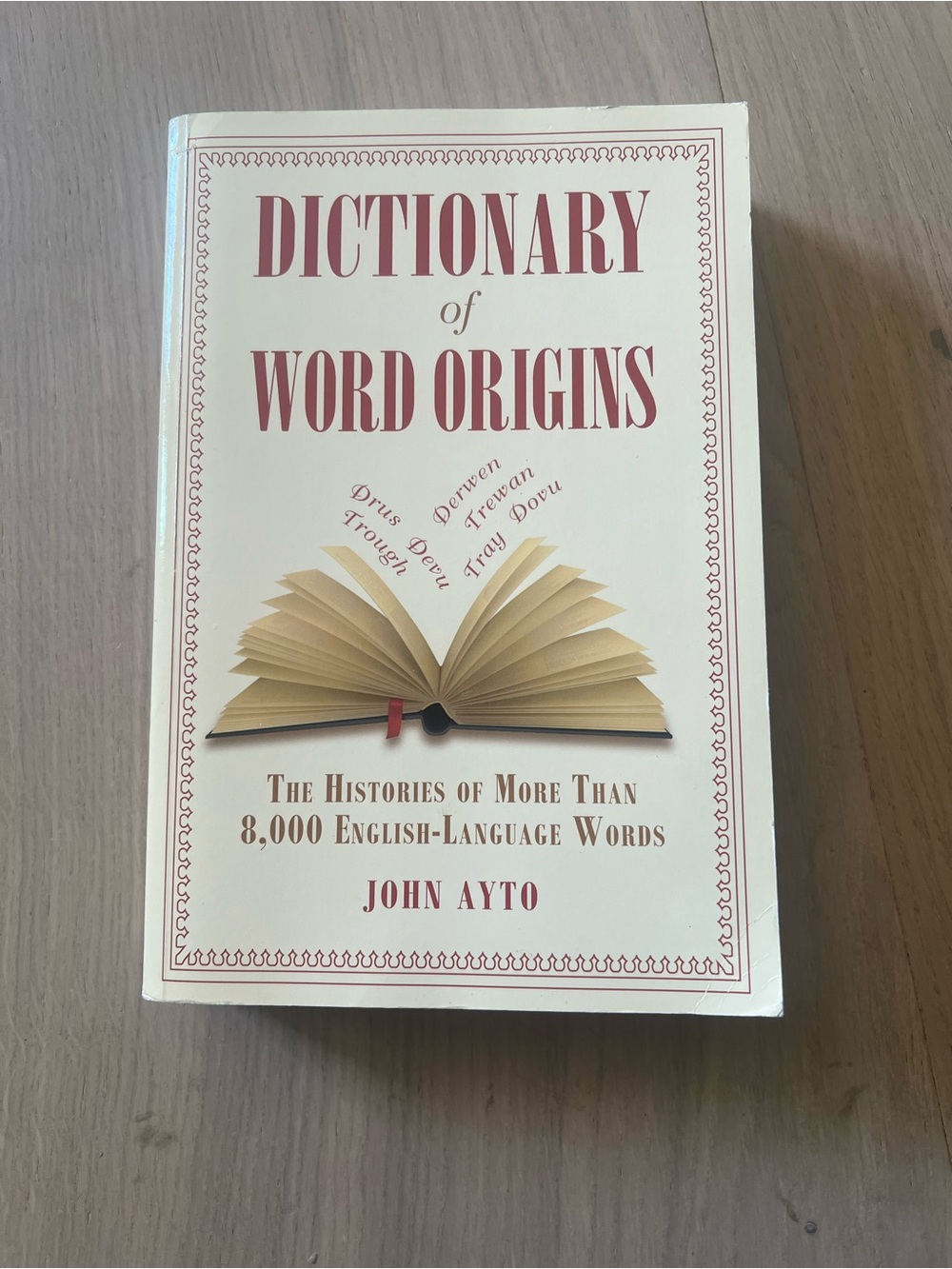 Dictionary of Word Origins by - Cream and Red Cover